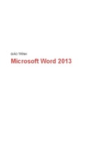 Tự học microsoft word 2013