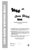1000 quick writing ideas
