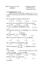 Đề kiểm tra học kì ii lớp 9 môn toán - phòng giáo dục cát tiên, lâm đồng (đề 13)