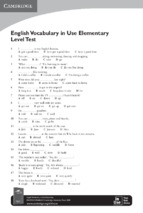 English vocabulary in use elementary level test