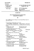 Đề thi tuyển sinh lớp 10 thpt tỉnh bạc liêu năm học 2011 - 2012 môn ngữ văn (mã đề 209)