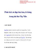 Phân tích vẻ đẹp hào hóa, bi tráng trong bài thơ tây tiến