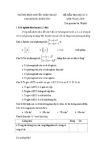 Đề kiểm tra học kì ii lớp 9 môn toán - trường thcs nguyễn thiện thuật, hưng yên (đề 6)