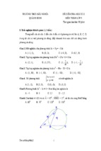 Đề kiểm tra học kì ii lớp 9 môn toán - trường thcs bắc nghĩa, quảng bình (đề 9)