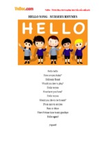 Video học tiếng anh cho trẻ em: hello song nursery rhymes