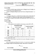 Đề thi thử đại học môn địa lần 3 năm 2014 trường thpt gia lộc, hải dương