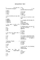 Bài tập ngữ pháp tiếng anh nâng cao (test 1)
