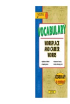 Vocabulary workplace and career words