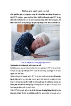 Rối loạn giấc ngủ ở người cao tuổi