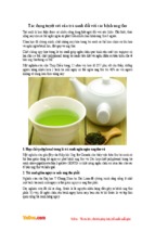 Tác dụng tuyệt vời của trà xanh đối với các bệnh ung thư
