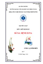 Tiểu luận môn miễn dịch học: bệnh zona