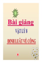 Bài giảng định luật về công vật lý 8