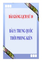 Bài giảng trung quốc thời phong kiến