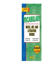 Vocabulary music, art, and literature