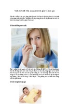 Cách trị bệnh viêm xoang mũi đơn giản và hiệu quả