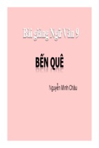 Bài giảng ngữ văn 9 bài 27: bến quê