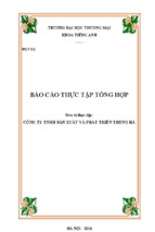 Báo cáo thực tập tổng hợp khoa tiếng anh thương mại tại công ty tnhh sản xuất và phát triển trung hà