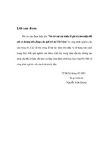 Luận văn vai trò của các nhân tố giá trị cảm nhận đối với xu hướng tiêu dùng của giới trẻ tại việt nam