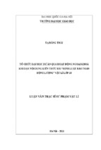 Tổ chức dạy học dự án qua hoạt động ngoại khóa khi dạy nội dung kiến thức bài định luật bảo toàn động lượng vật lý 10  luận văn ths. giáo dục học