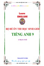 Bộ đề thi học sinh giỏi tiếng anh 9 có đáp án