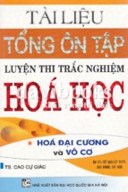 Tài Liệu Tổng Ôn Tập Luyện Thi Trắc Nghiệm Hóa Học-Hóa Đại Cương và Vô Cơ (P1)