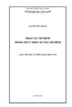Thao tác mô hình trong phát triển hướng mô hình