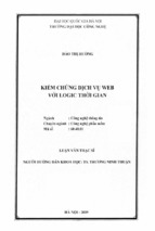Kiểm chứng dịch vụ Web với logic thời gian