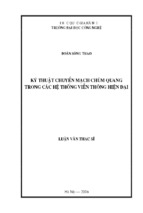 Kỹ thuật chuyển mạch chùm quang trong các hệ thống viễn thông hiện đại