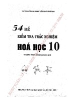 54 ĐỀ KIỂM TRA TRẮC NGHIỆM HÓA HỌC 10 (CHƯƠNG TRÌNH CHUẨN VÀ NÂNG CAO)