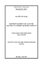 Giải pháp tạo động lực làm việc tại công ty cổ phần gạch men Cosevco