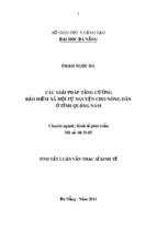 Các giải pháp tăng cường bảo hiểm xã hội tự nguyện cho nông dân ở tỉnh Quảng Nam