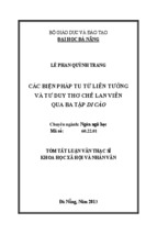 Các biện pháp tu từ liên tưởng và tư duy thơ Chế Lan Viên qua ba tập Di Cảo