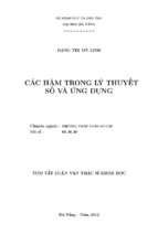 Các hàm trong lý thuyết số và ứng dụng