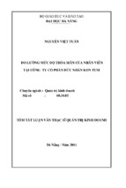 Đo lường mức độ thỏa mãn của nhân viên tại công ty cổ phần Đức Nhân Kon Tum