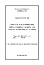 Chiến lược kinh doanh dịch vụ thông tin di động tại Trung tâm Thông tin di động khu vực III (VMSIII)