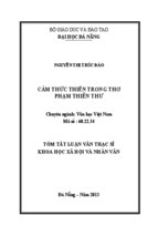 Cảm thức thiền trong thơ Phạm Thiên Thư