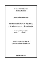 Tình thái trong câu đặc biệt, câu tỉnh lược và câu dưới bậc