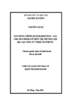 Xây dựng chính sách Marketing - Mix cho sản phẩm gỗ trên thị trường nội địa tại công ty TNHH Tân Phước