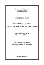 Thành ngữ, tục ngữ trong truyện ngắn Ma Văn Kháng