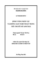 Hình tượng nhân vật và không gian nghệ thuật trong tiểu thuyết Hồ Anh Thái