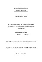 Xây dựng hệ thống kế toán trách nhiệm tại công ty cổ phần bóng đèn phích nước Rạng Đông