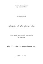 Hàm lồi và bất đẳng thức