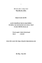 Quản trị rủi ro trong hoạt động tín dụng tại chi nhánh ngân hàng TMCP ngoại thương Đắk Lắk