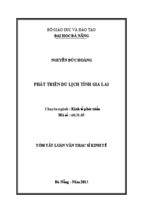 Phát triển du lịch tỉnh Gia Lai