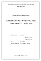 Sự nhiễm độc tố kim loại nặng trong động vật thủy sinh