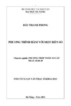 Phương trình hàm với một biến số