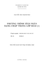 Phương trình tích phân dạng chập trong lớp hàm {0}