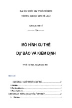 Tiểu luận Mô hình xu thế dự báo và kiểm định