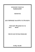 Quá trình bậc hai dừng và ứng dụng