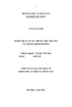 Nghệ thuật tự sự trong tiểu thuyết của Đoàn Minh Phượng